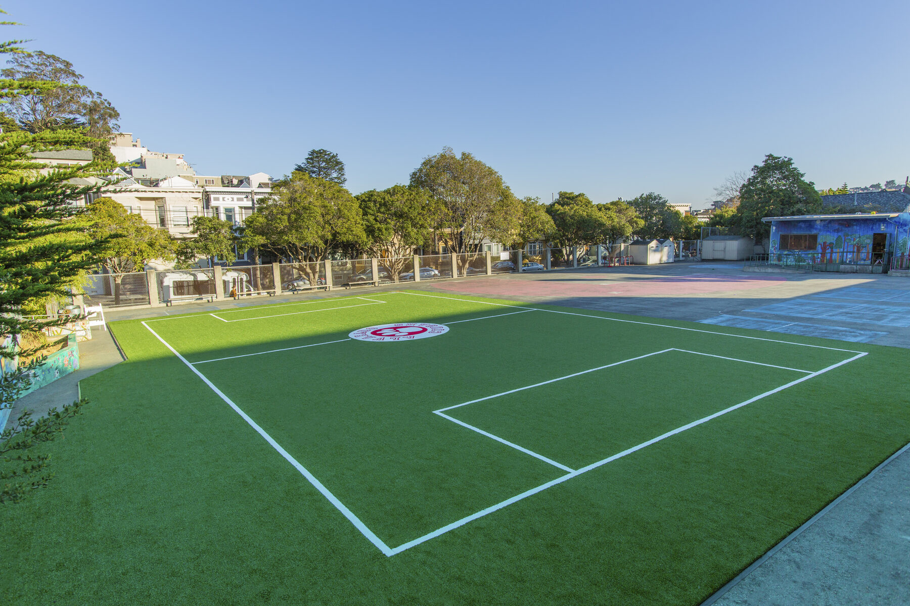 Institutional turf field