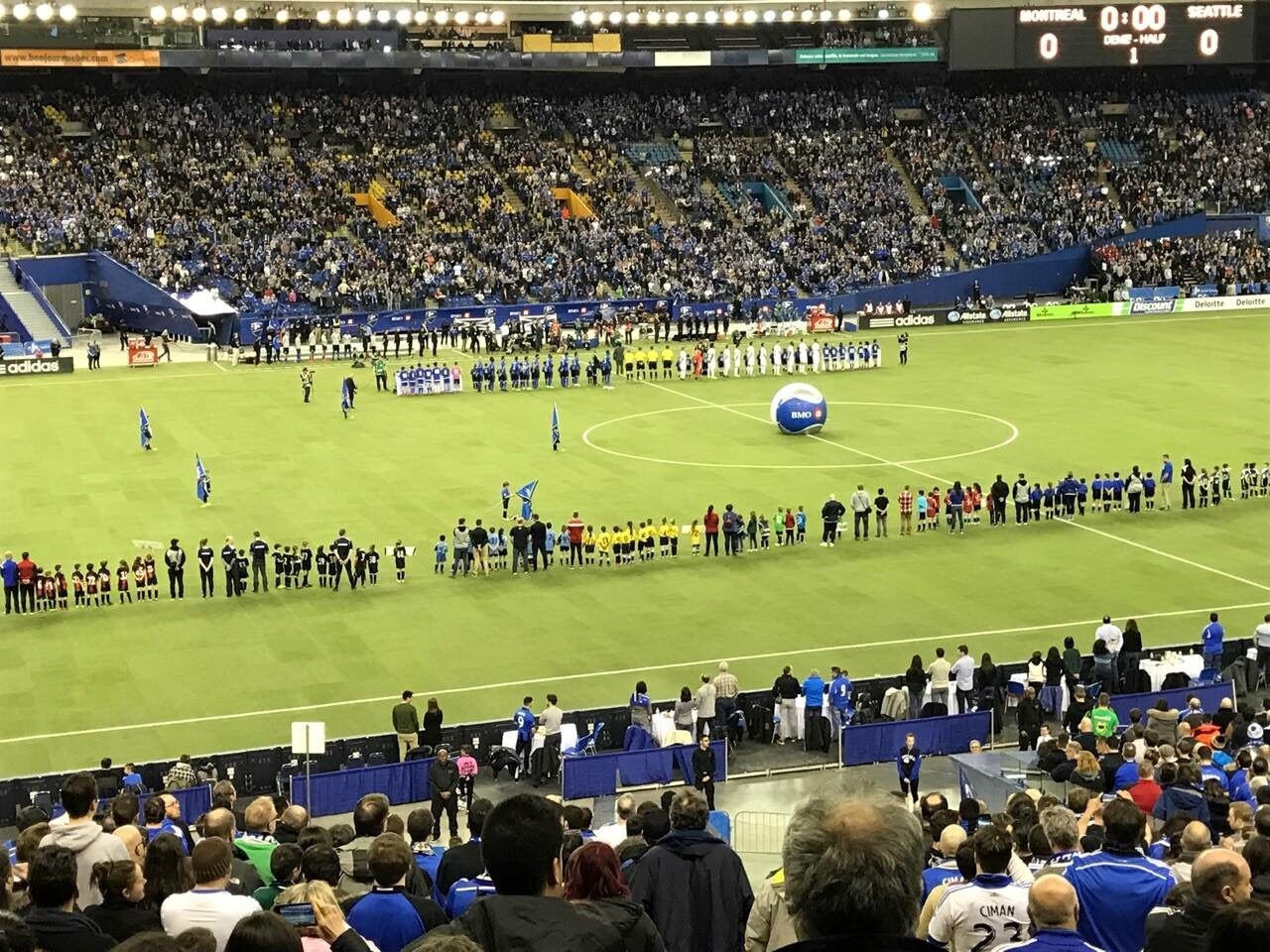 Montreal Impact field at the Olympic Stadium