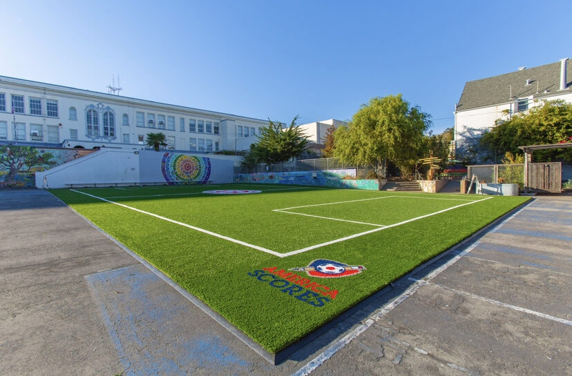 School soccer field