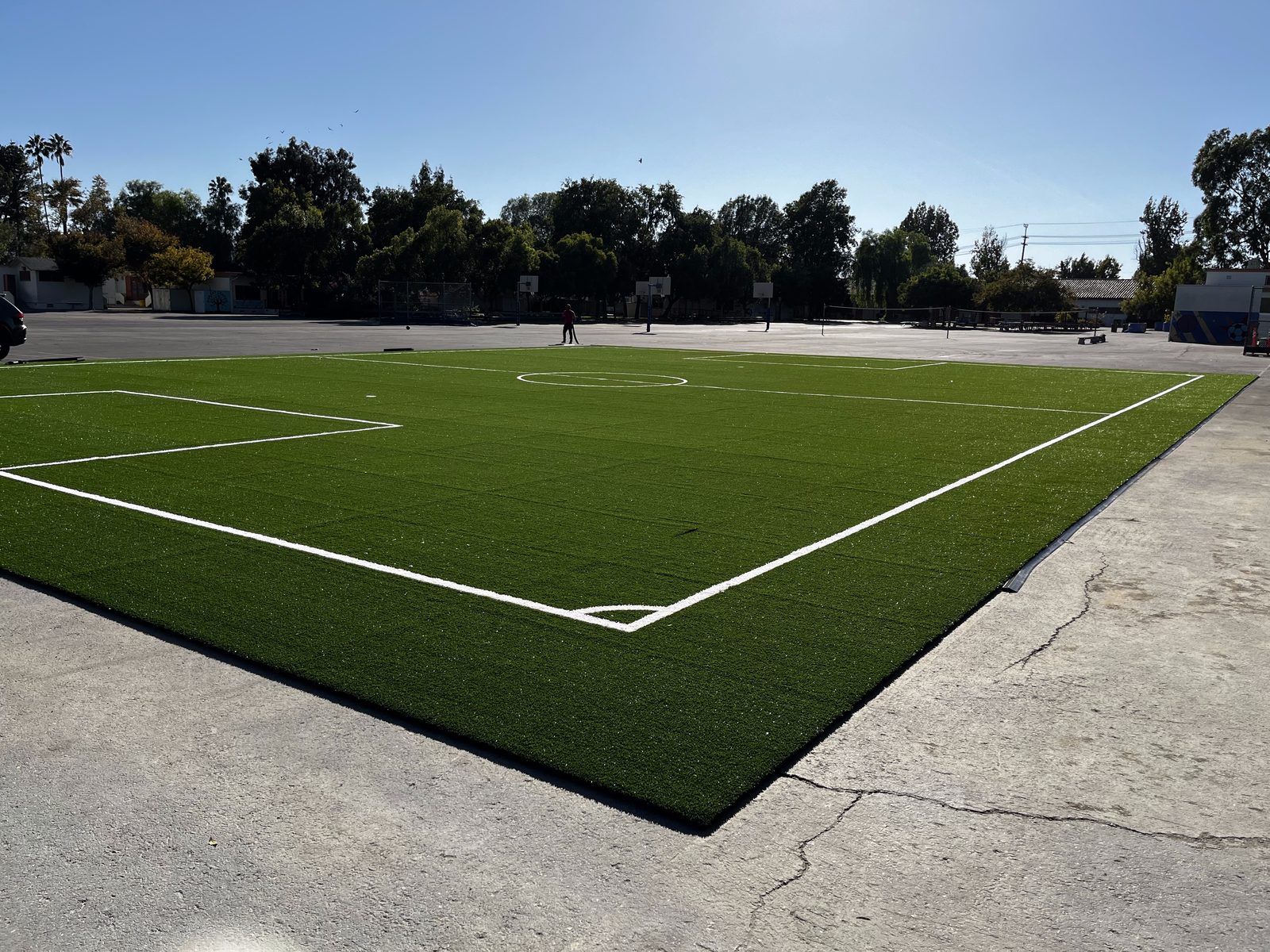 Toluca Lake Elementary E2 panel-system soccer field, Los Angeles